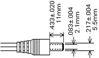Output Connection for Wall Plug-Ins AC Power Supplies (Level VI) (WAU060-2000)
