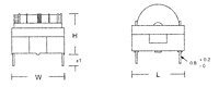 Outline Dimensions - UE/ET Series Common Mode Inductors (ET2424-011)
