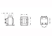 Outline Dimensions - Chassis Mount Quick - Connect World Series™ Power Transformers (VPS10-8000)