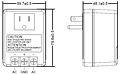 Dimensional Drawing for Wall Plug-Ins AC Power Supplies (Level VI) (WAU060-2000-SG)