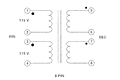 8 Pins Schematic - PC Mount Split Pack™ Class 2/3 Power Transformers (FS10-110-C2)