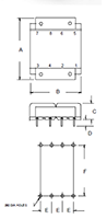 Outline Dimensions - PC Mount Flat Pack™ Power Transformers (FP12-200)