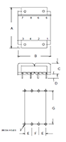 Outline Dimensions - PC Mount Flat Pack™ Power Transformers (FP20-1200)