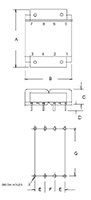 Outline Dimensions - PC Mount Flat Pack™ Power Transformers (FP20-2400)