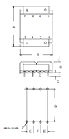 Outline Dimensions - PC Mount Flat Pack™ Power Transformers (FP40-1200)