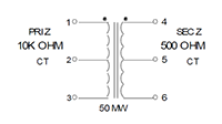 Schematic - Miniature Impedance Matching Transformers - Red Spec (SP-29)