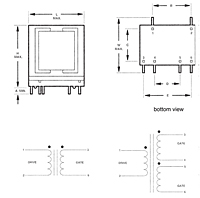 Outline Dimensions - Switch Mode/High Frequency Gate Drive Transformers