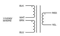 Schematic - Chassis Mount Leaded World Series™ Power Transformers (VPL25-1900)