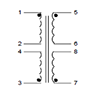 Schematic - PC Mount Flat Pack™ Power Transformers (FP10-2400)