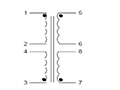 Schematic - PC Mount Flat Pack™ Power Transformers (FP10-250)