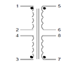 Schematic - PC Mount Flat Pack™ Power Transformers (FP12-475-1)