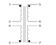 Schematic - PC Mount Flat Pack™ Power Transformers (FP12-950)