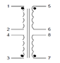 Schematic - PC Mount Flat Pack™ Power Transformers (FP120-20)