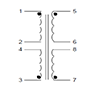 Schematic - PC Mount Flat Pack™ Power Transformers (FP16-1500)