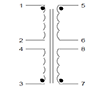 Schematic - PC Mount Flat Pack™ Power Transformers (FP20-300)