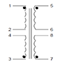 Schematic - PC Mount Flat Pack™ Power Transformers (FP230-25)