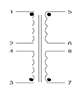 Schematic - PC Mount Flat Pack™ Power Transformers (FP24-500)