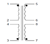 Schematic - PC Mount Flat Pack™ Power Transformers (FP30-800)