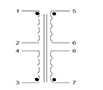 Schematic - PC Mount Flat Pack™ Power Transformers (FP34-1400)