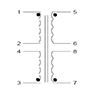 Schematic - PC Mount Flat Pack™ Power Transformers (FP34-170)