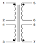 Schematic - PC Mount Flat Pack™ Power Transformers (FP40-1200)