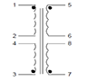 Schematic - PC Mount Flat Pack™ Power Transformers (FP40-300)