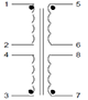 Schematic - PC Mount Flat Pack™ Power Transformers (FP40-60)