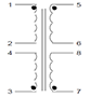 Schematic - PC Mount Flat Pack™ Power Transformers (FP40-600)