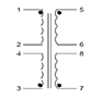 Schematic - PC Mount Flat Pack™ Power Transformers (FP88-65)