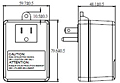 Dimensional Drawing for Wall Plug-Ins AC Power Supplies (Level VI) (WAU060-2000T)