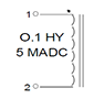 Schematic - Miniature Impedance Matching Transformers - Red Spec (SP-128)