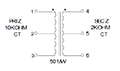 Schematic - Miniature Impedance Matching Transformers - Red Spec (SP-21)