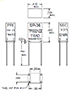 Outline Dimensions - Miniature Impedance Matching Transformers - Red Spec (SP-36)