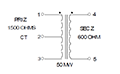 Schematic - Miniature Impedance Matching Transformers - Red Spec (SP-52)