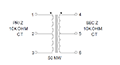 Schematic - Miniature Impedance Matching Transformers - Red Spec (SP-66-1)