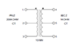 Schematic - Miniature Impedance Matching Transformers - Red Spec (SP-4)