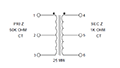 Schematic - Miniature Impedance Matching Transformers - Red Spec (SP-5)