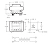 Outline Dimensions - E - Core Common Mode Inductor (CME375-1)