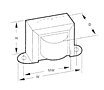 Outline Dimensions - Single Secondary Chassis Mount Power Transformers (F-1X) - Case Type X