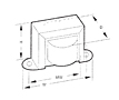 Outline Dimensions - Multiple Secondary Chassis Mount Power Transformers (F-195X) - Case Type X